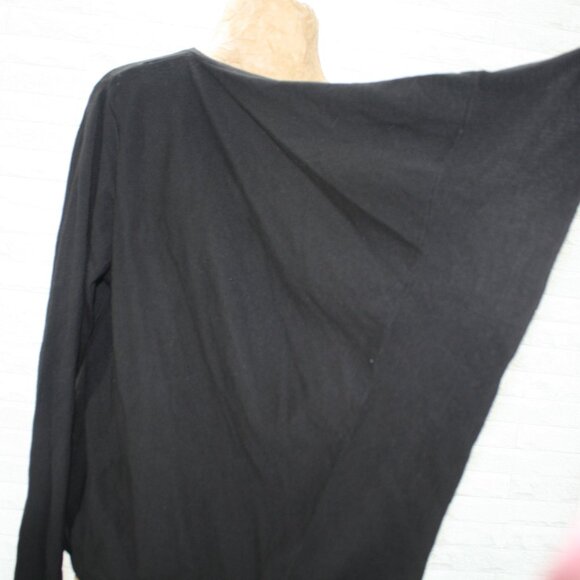 ALFANI Cardidan Sweater Open Front Knit Waterfall Edge Office Black Plus Size OX - Picture 3 of 13